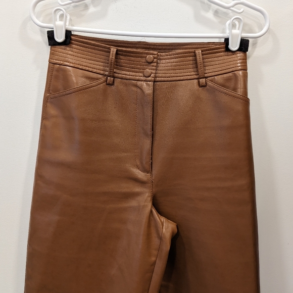 Wilfred Cognac Funk Vegan Leather Pant - Picture 4 of 8